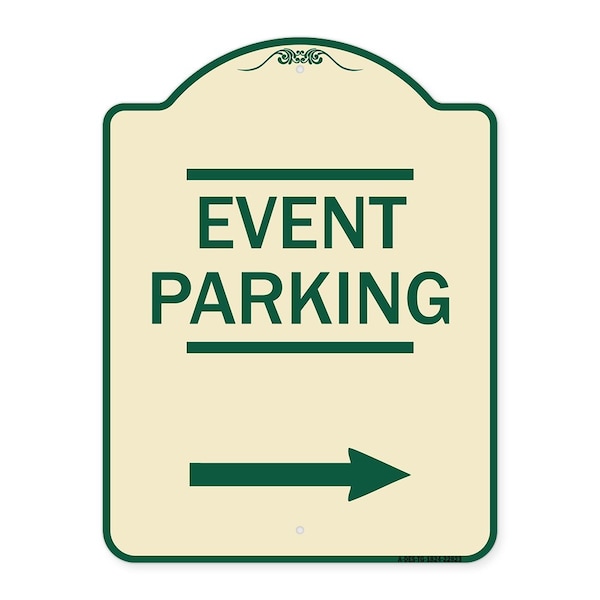 Thanks for Coming Turn Right for Exit Event Parking W/ Right Arrow Alum, 18" L, 24" H, TG-1824-22823